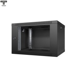 ТЕЛКОМ TL-6.6.4-П.9005МА Шкаф настенный 6U 600x450x356мм (ШхГхВ) телекоммуникационный 19, дверь перфорированная, цвет черный (RAL9005) (4 места)