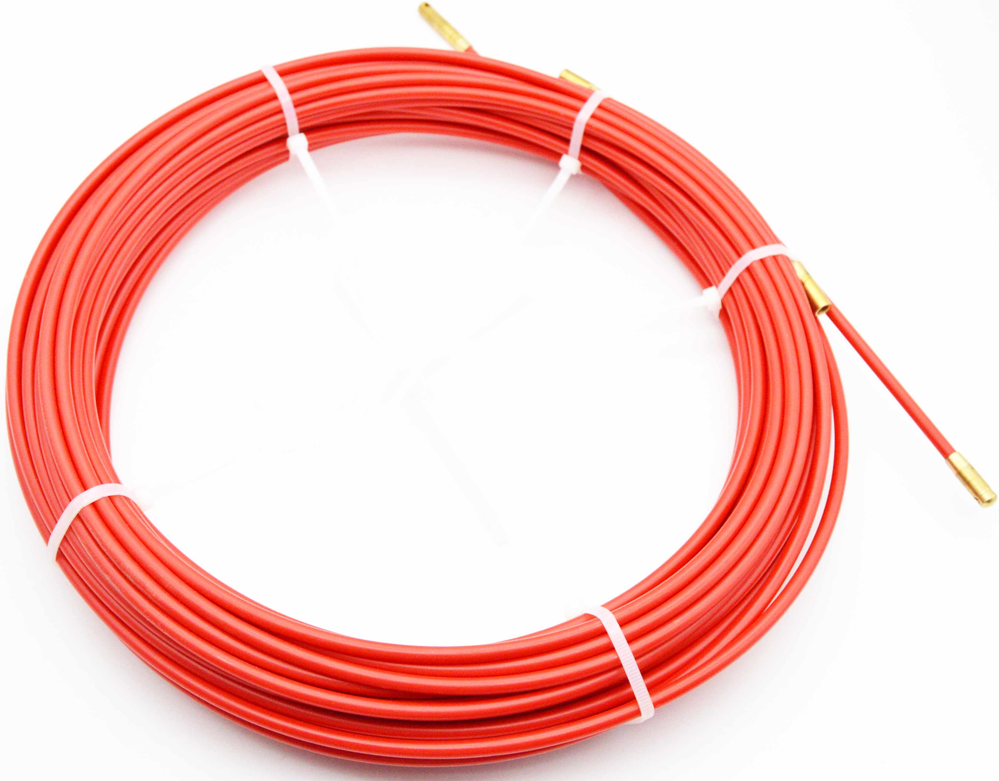 Протяжка для кабеля мини УЗК в бухте, стальной трос в полиэтиленовой оболочке d 3,5 мм, 100 м. RC19 УЗК-3.5-100с