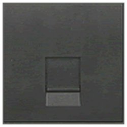 853208 Экопласт Накладка для розетки телефонной, компьютерной RJ,  45х45 мм (черный бархат) LK45853208 фото