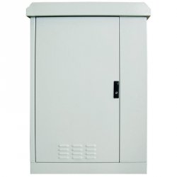 Шкаф уличный всепогодный напольный 9U 800х600, передняя дверь вентилируемая RC19ШТВ-1-9.8.6-4ААА фото