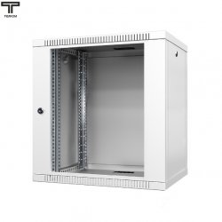 ТЕЛКОМ TL-12.6.3-С.7035Ш Шкаф 12U 600x350x623мм (ШхГхВ) телекоммуникационный 19 настенный, дверь стекло, цвет серый (RAL7035)