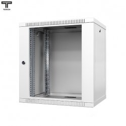ТЕЛКОМ TL-12.6.6-С.7035Ш Шкаф 12U 600x600x623мм (ШхГхВ) телекоммуникационный 19 настенный, дверь стекло, цвет серый (RAL7035)