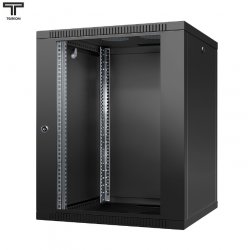 ТЕЛКОМ TL-18.6.3-С.9005МА Шкаф 18U 600x350x890мм (ШхГхВ) телекоммуникационный 19 настенный, дверь стекло, цвет черный (RAL9005)