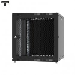 ТЕЛКОМ TLN-12.6.10-ПМ.9005 Шкаф 12U 600x1000x623мм (ШхГхВ) телекоммуникационный 19 напольный, передняя дверь перфорация - задняя дверь металл, цвет черный (RAL9005)