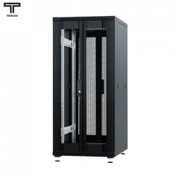 ТЕЛКОМ ТС-18.6.8-П2П Шкаф 18U 600x800x920мм (ШхГхВ) телекоммуникационный 19 напольный, передняя дверь перфорация - задняя дверь перфорация распашная 2-х створчатая, цвет черный (RAL9005)