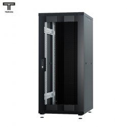 ТЕЛКОМ ТС-27.6.8-ПМ Шкаф 27U 600x800x1320мм (ШхГхВ) телекоммуникационный 19 напольный, передняя дверь перфорация - задняя дверь металл, цвет черный (RAL9005)