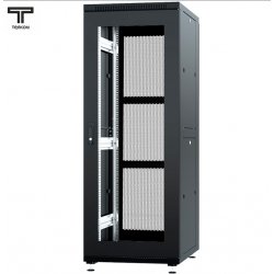 ТЕЛКОМ ТС-33.6.8-СП Шкаф 33U 600x800x1587мм (ШхГхВ) телекоммуникационный 19 напольный, передняя дверь стекло - задняя дверь перфорация, цвет черный (RAL9005)