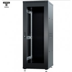 ТЕЛКОМ ТС-37.6.10-СМ Шкаф 37U 600x1000x1765мм (ШхГхВ) телекоммуникационный 19 напольный, передняя дверь стекло - задняя дверь металл, цвет черный (RAL9005)