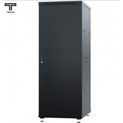 ТЕЛКОМ ТС-37.6.8-ММ Шкаф 37U 600x800x1765мм (ШхГхВ) телекоммуникационный 19 напольный, передняя дверь металл - задняя дверь металл, цвет черный (RAL9005)