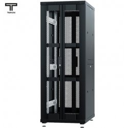ТЕЛКОМ ТС-42.6.6-П2П Шкаф 42U 600x600x1987мм (ШхГхВ) телекоммуникационный 19 напольный, передняя дверь перфорация - задняя дверь перфорация распашная 2-х створчатая, цвет черный (RAL9005)