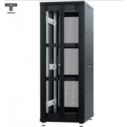 ТЕЛКОМ ТС-42.6.8-2ПП Шкаф 42U 600x800x1987мм (ШхГхВ) телекоммуникационный 19 напольный, передняя дверь перфорация распашная 2-х створчатая - задняя дверь перфорация, цвет черный (RAL9005)