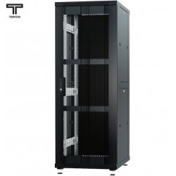 ТЕЛКОМ ТС-47.6.6-ПМ Шкаф 47U 600x600x2209мм (ШхГхВ) телекоммуникационный 19 напольный, передняя дверь перфорация - задняя дверь металл, цвет черный (RAL9005)