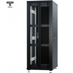 ТЕЛКОМ ТС-47.6.8-2ПМ Шкаф 47U 600x800х2209мм (ШхГхВ) телекоммуникационный 19 напольный, передняя дверь перфорация распашная 2-х створчатая - задняя дверь металл, цвет черный (RAL9005)