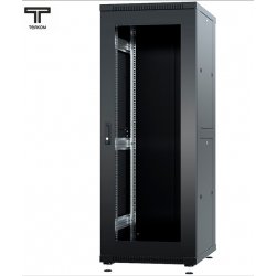 ТЕЛКОМ ТС-47.6.8-СМ Шкаф 47U 600x800x2209мм (ШхГхВ) телекоммуникационный 19 напольный, передняя дверь стекло - задняя дверь металл, цвет черный (RAL9005)