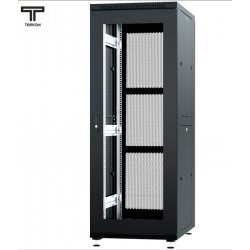 ТЕЛКОМ ТС-47.6.8-СП Шкаф 47U 600x800x2209мм (ШхГхВ) телекоммуникационный 19 напольный, передняя дверь стекло - задняя дверь перфорация, цвет черный (RAL9005)