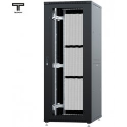 ТЕЛКОМ ТСМ-47.8.10-СП Шкаф 47U 800x1000х2209мм (ШхГхВ) телекоммуникационный 19 напольный, передняя дверь стекло - задняя дверь перфорация, цвет черный (RAL9005)
