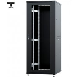 ТЕЛКОМ ТСМ-47.8.12-СМ Шкаф 47U 800x1200х2209мм (ШхГхВ) телекоммуникационный 19 напольный, передняя дверь стекло - задняя дверь металл, цвет черный (RAL9005)
