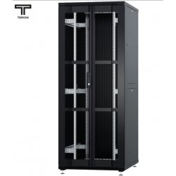 ТЕЛКОМ ТСМ-47.8.8-2ПМ Шкаф 47U 800x800х2209мм (ШхГхВ) телекоммуникационный 19 напольный, передняя дверь перфорация распашная 2-х створчатая - задняя дверь металл, цвет черный (RAL9005)