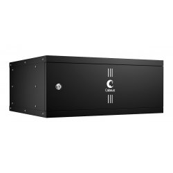 Cabeus WSC-05D-4U55/45m-BK Шкаф телекоммуникационный настенный 19 4U, серия LIGHT разборный, дверь металл, цвет черный