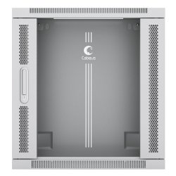 Cabeus SH-05F-15U60/35-R Шкаф телекоммуникационный настенный разобранный 19 15U 600x350x769mm (ШхГхВ) дверь стекло, цвет серый (RAL 7035)