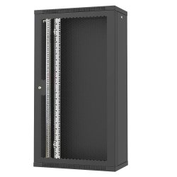 ТЕЛКОМ TL-22.6.3-П.9005МА Шкаф настенный 22U 600x350x1080мм (ШхГхВ) телекоммуникационный 19, дверь перфорированная, цвет черный (RAL9005МА) (4 места)
