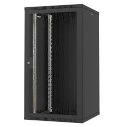 ТЕЛКОМ TL-22.6.6-П.9005МА Шкаф настенный 22U 600x600x1070мм (ШхГхВ) телекоммуникационный 19, дверь перфорированная, цвет черный (RAL9005МА) (4 места)