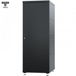 ТЕЛКОМ ТС-37.6.8-МZS.9005М Шкаф напольный 37U 600x800х1765мм (ШхГхВ) телекоммуникационный 19, передняя дверь металлическая - задняя металлическая панель, цвет черный (RAL9005М) (5 мест)
