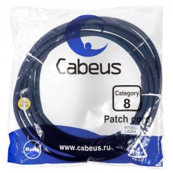 Cabeus PC-SSTP-RJ45-Cat.8-5m-LSZH Патч-корд S/FTP, категория 8 (40G, 2000 MHz), 2xRJ45/8p8c, экранированный, синий, LSZH, 5 мPC-SSTP-RJ45-Cat.8-5m-LSZH фото