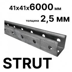 STRUT-профиль  41х41х6000 мм, толщина 2,5 мм