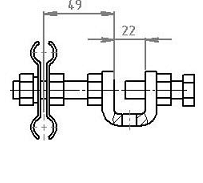 Струбцины шлейфовые для крепления оптического самонесущего кабеля СШ-У.