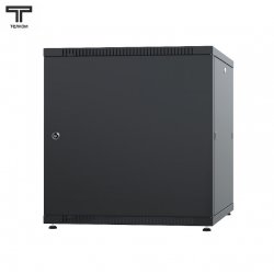 ТЕЛКОМ TLN-12.6.8-ПП.9005 Шкаф 12U 600x800x623мм (ШхГхВ) телекоммуникационный 19 напольный, передняя дверь перфорация - задняя дверь перфорация, цвет черный (RAL9005)