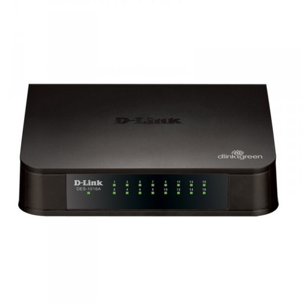 Неуправляемый коммутатор 16 портовый DES-1016A/E1B, 16-port UTP 10/100Mbps Auto-sensing, Stand-alone, Unmanaged