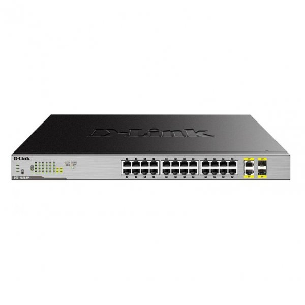 Неуправляемый коммутатор с 26 портами D-Link DGS-1026MP, 26 Port Gigabit Max PoE Switch