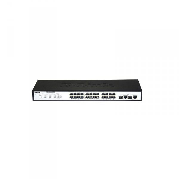 Коммутатор неуправляемый DES-1026G/E1A, 24-port UTP 10/100Base-T + 2 Combo of 10/100/1000BASE-T/SFP