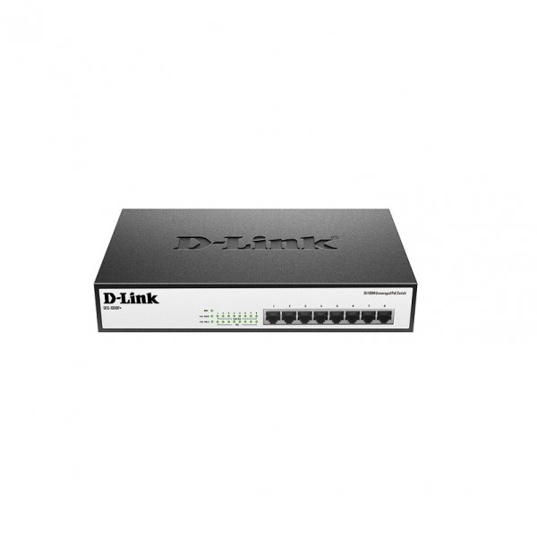Неуправялемый коммутатор DES-1008P+/A1A, Ethernet Unmanaged Switch with 8 10/100-BaseTX PoE ports
