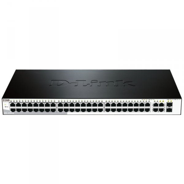 Настраиваемый коммутатор DES-1210-52/C1A, WEB Smart III Switch with 48 ports 10/100Mbps and 2 ports 10/100/1000Mbps and 2 Combo 10/100/1000BASE-T/SFP