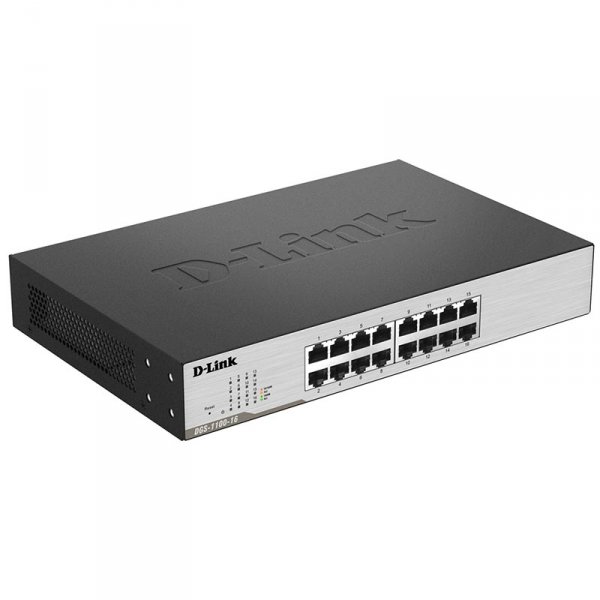 Управляемый коммутатор DGS-1100-16/B2A, 16-port 10/100/1000Base-T Smart switch 16-port 10/100/1000Base-T Metro Ethernet Switch 802.3x Flow Contr