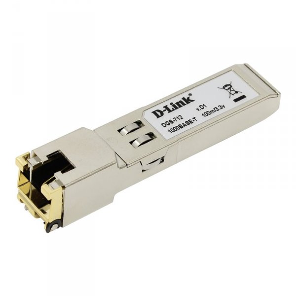 Модуль D-Link DGS-712, 1-port mini-GBIC 1000BASE-T Copper transceiver (up to 100m, support 3.3V power)