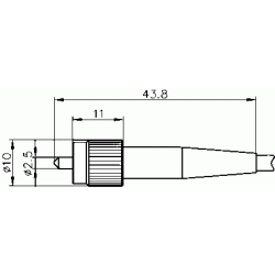 Конструктивные и габаритные размеры оптоволоконных разъемов