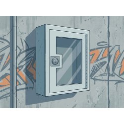 Шкаф антивандальный настенный