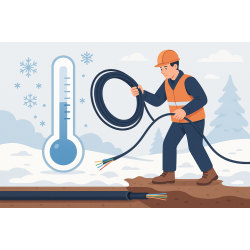 Температура прокладки и монтажа оптического кабеля