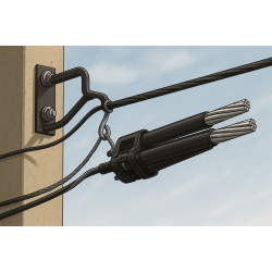 Особенности крепления самонесущего кабеля