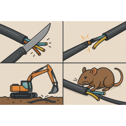 Причины повреждения кабелей