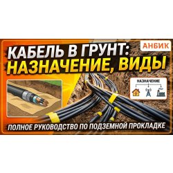 Кабель в грунт: назначение, виды
