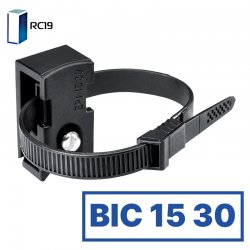Крепление спуска кабеля по столбу BIC 15 30, крепление стальной лентой