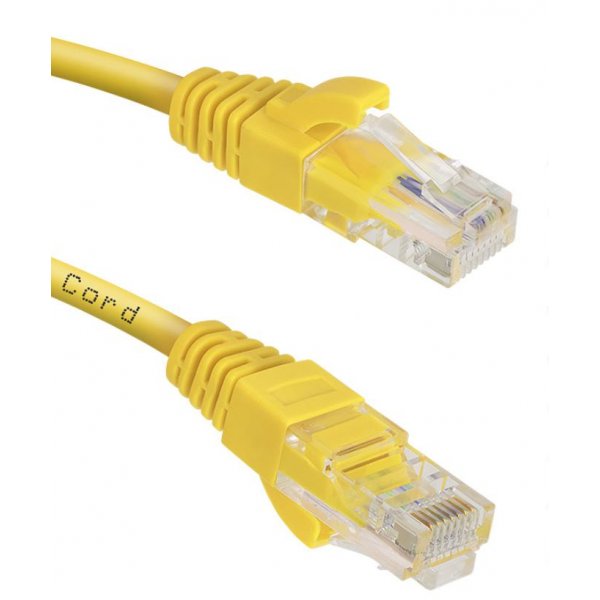Cabeus PC-UTP-RJ45-Cat.6-1m-YL Патч-корд UTP, категория 6, 1 м, неэкранированный, желтый