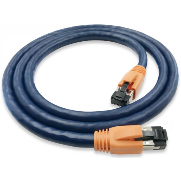 Cabeus PC-SSTP-RJ45-Cat.8-1m-LSZH Патч-корд S/FTP, категория 8 (40G, 2000 MHz), 2xRJ45/8p8c, экранированный, синий, LSZH, 1 м