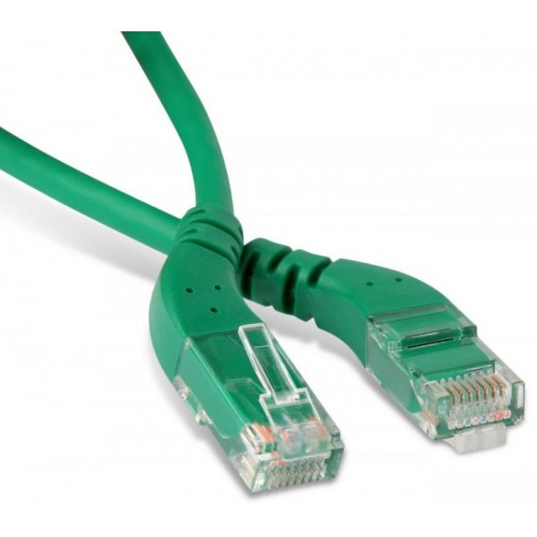 Hyperline PC-APM-UTP-RJ45/L45-RJ45/L45-C5e-1M-LSZH-GN Патч-корд U/UTP угловой, левый 45°-левый 45°, Cat.5e, LSZH, 1 м, зеленый
