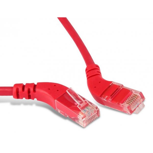 Hyperline PC-APM-UTP-RJ45/R45-RJ45/R45-C6-5M-LSZH-YL Патч-корд U/UTP угловой, правый 45°-правый 45°, Cat.6, LSZH, 5 м, желтый