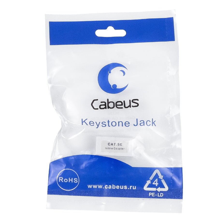 Cabeus CA-8p8c-C5e упаковка проходного адаптера  фото 2